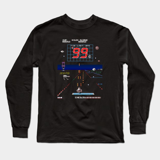 Mod.1 Arcade The Last War 99 Space Invader Video Game Long Sleeve T-Shirt by parashop